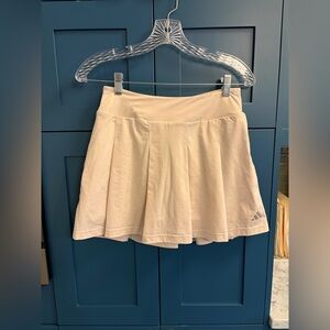 Adidas Light Pink Womens XS Tennis Pickleball Skort Skirt 3 Zip Pockets Pleats